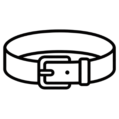 Minimalist leather belt logo representing custom handmade leather belt design and personalization